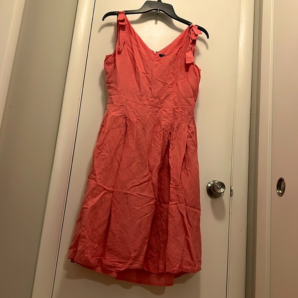Pink Linen Sundress with Shoulder Bows 🎀